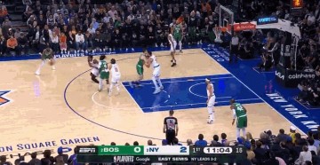 ?打得太犹豫!杰伦-布朗跳起分球直接失误出界