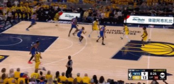 这什么防守?哈利伯顿被漏超大空位 瞄了两秒投进三分打停尼克斯